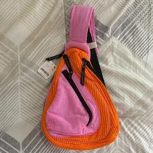 Free People Pink and Orange Backpack NWT FP Movement by Free People Pink and | Mercari main image 2